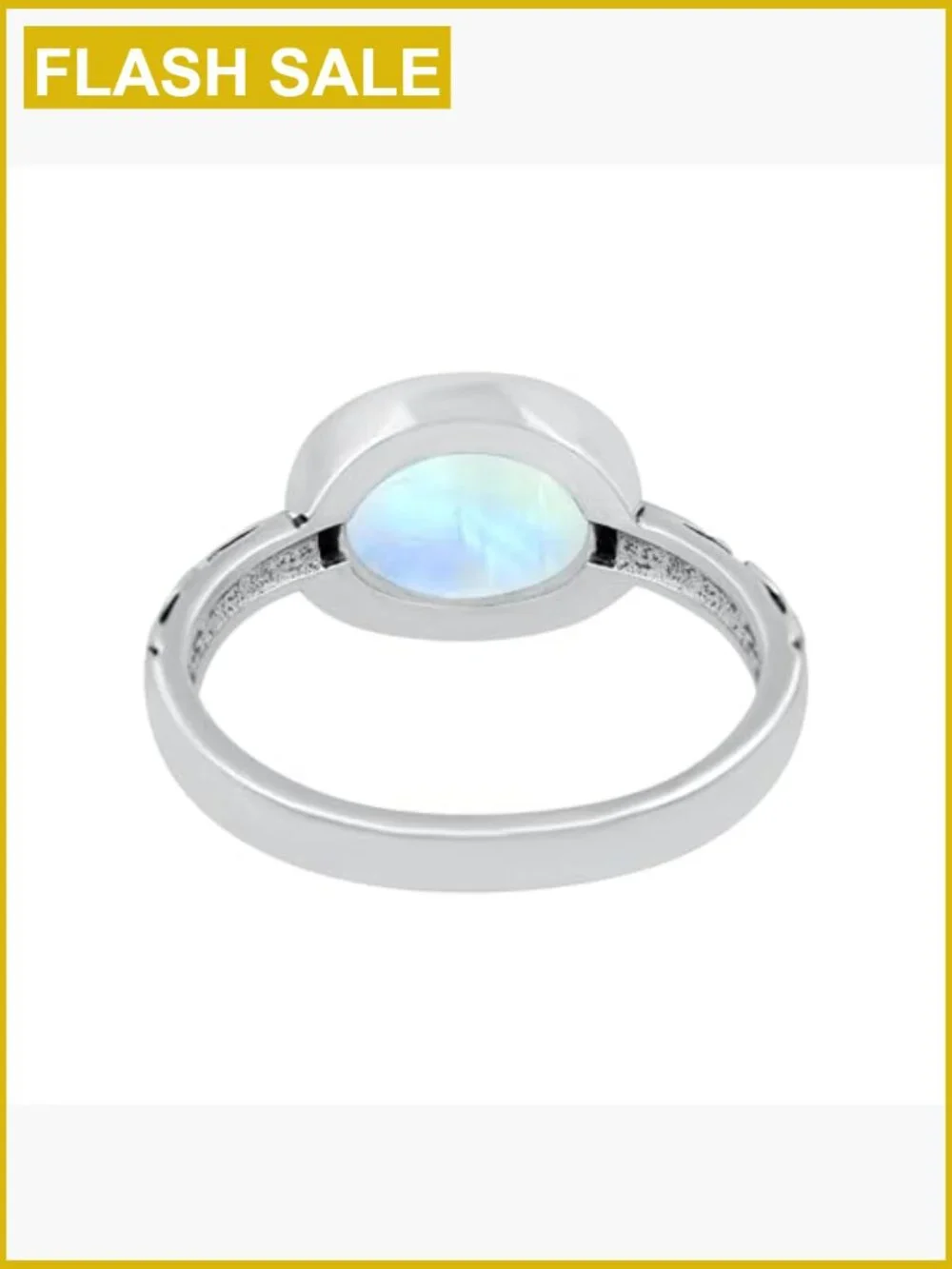Oval Moonstone Statement Ring - 925 Silver Plated Handmade Jewelry Gift for